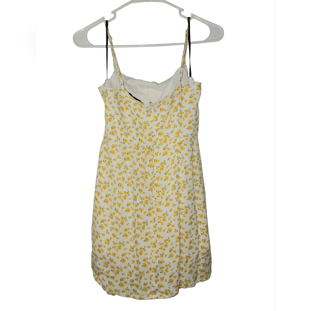 Forever 21 Yellow Floral Mini Dress (Women’s Large) - Picture 2 of 5